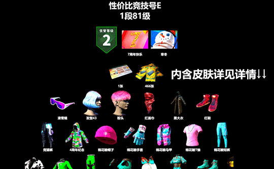 性价比竞技号E 带初始（库存皮肤详见下图）