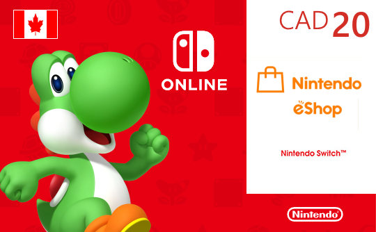 Nintendo eShop 20加元充值卡/礼品卡