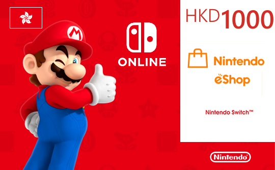 Nintendo eShop1000港币充值卡/礼品卡