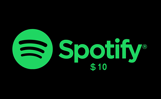 10美元声破天礼品卡/Spotify Gift Card