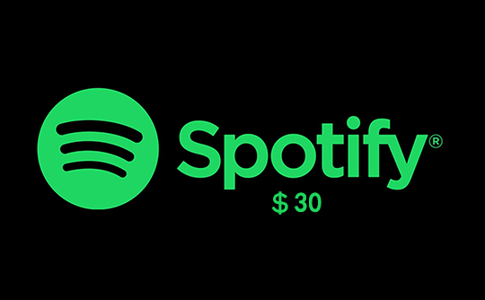 30美元声破天礼品卡/Spotify Gift Card